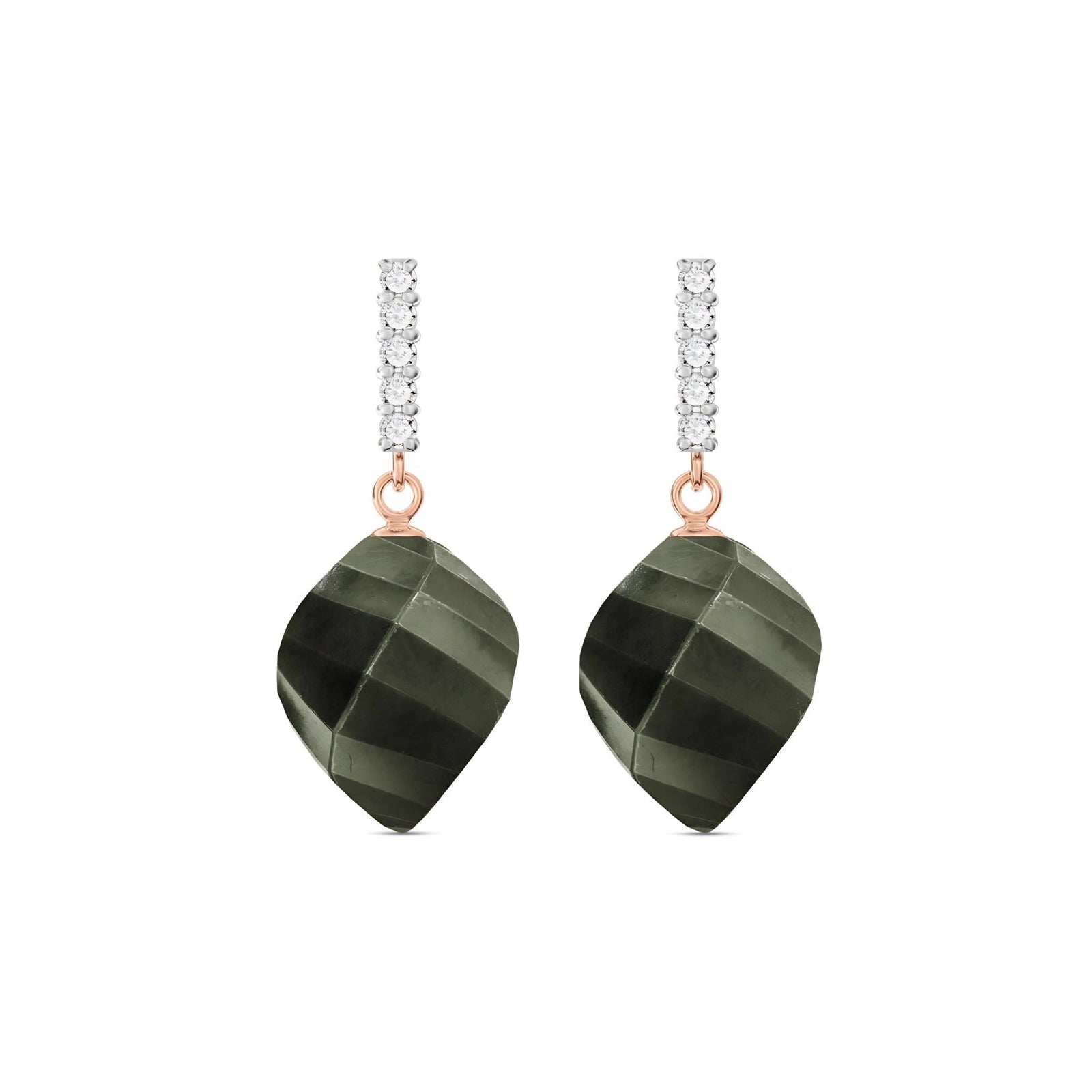 Rose Gold Earrings Spinel 10K — Ofelia