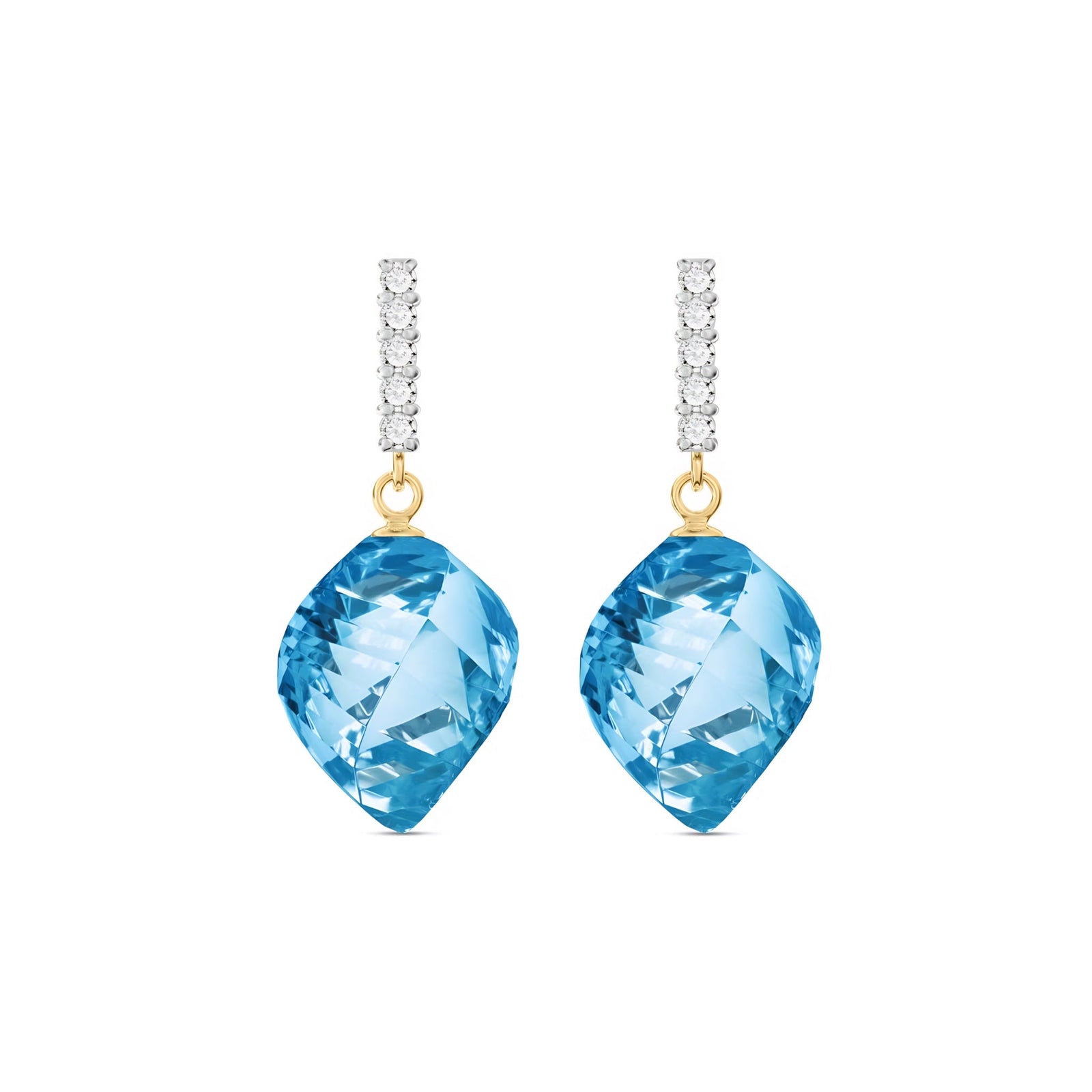 Yellow Gold Earrings Spinel 10K — Ofelia