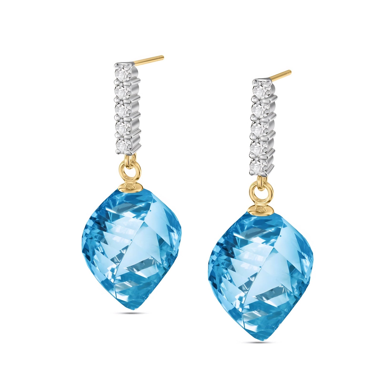 Yellow Gold Earrings Spinel 10K — Ofelia