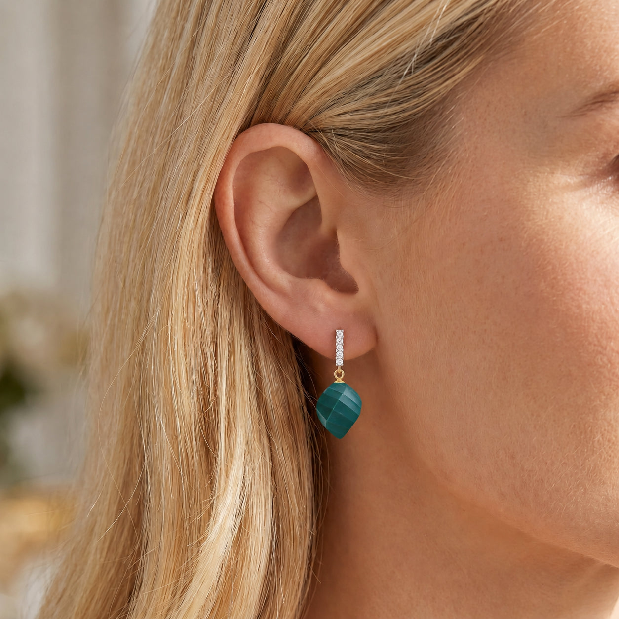 Yellow Gold Earrings Citrine 10K — Ofelia