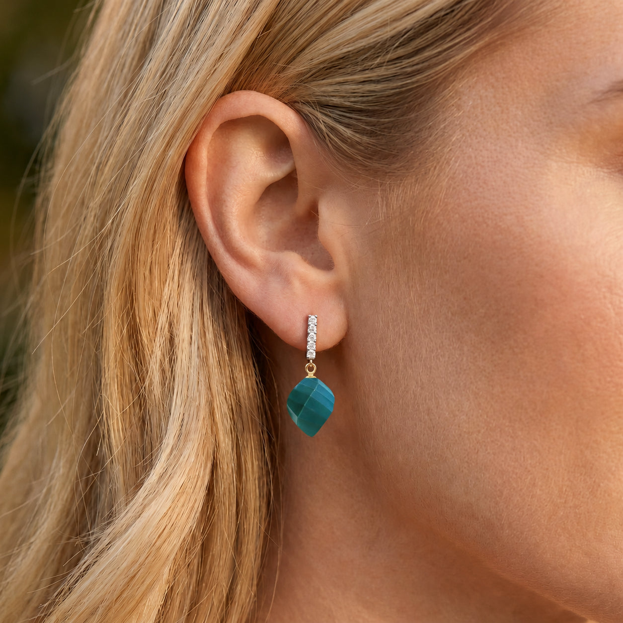 Yellow Gold Earrings Citrine 10K — Ofelia