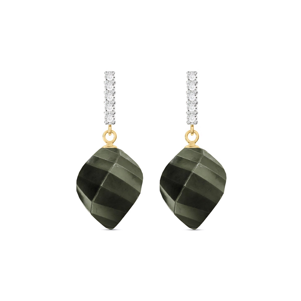 Yellow Gold Earrings Sapphire 10K — Ofelia