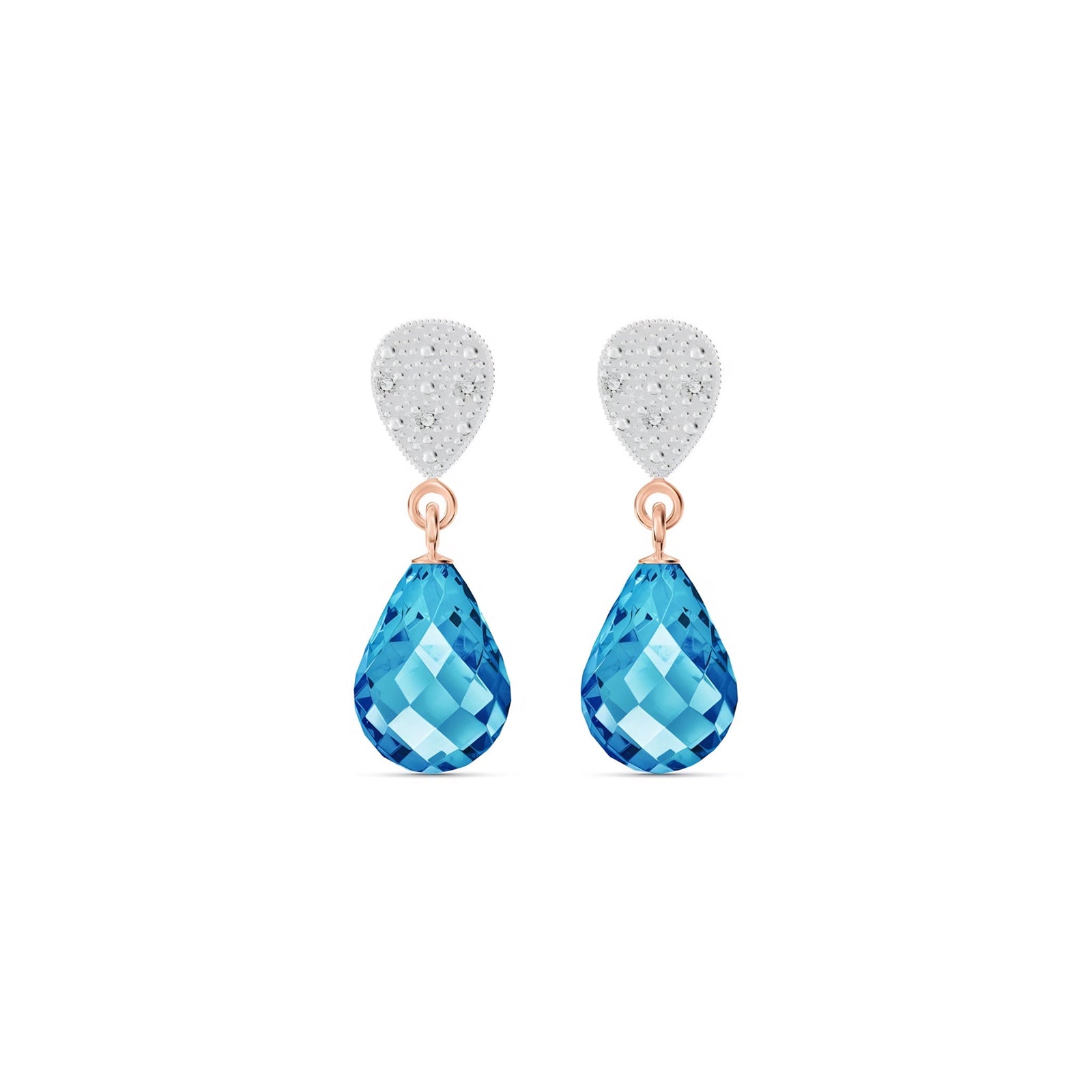 Rose Gold Earrings Pink Topaz 10K — Enrichetta