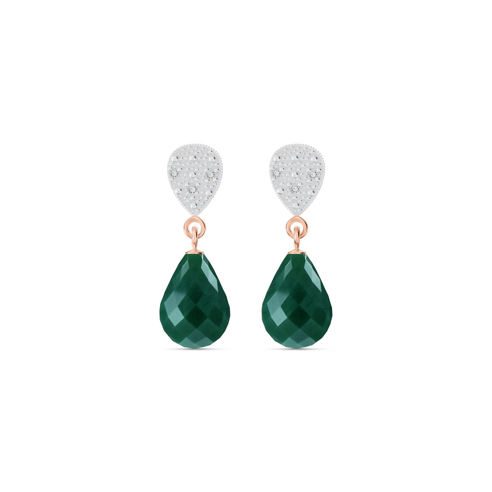 Rose Gold Earrings Amethyst 10K — Enrichetta
