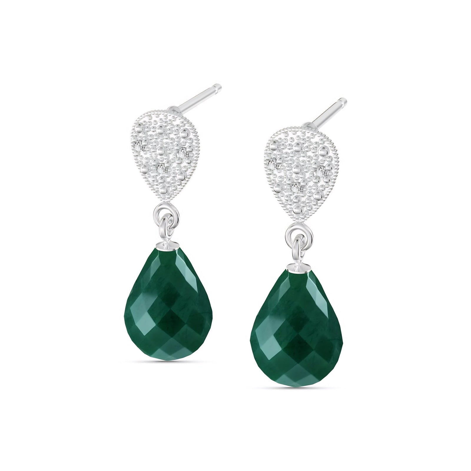 White Gold Earrings Amethyst 10K — Enrichetta