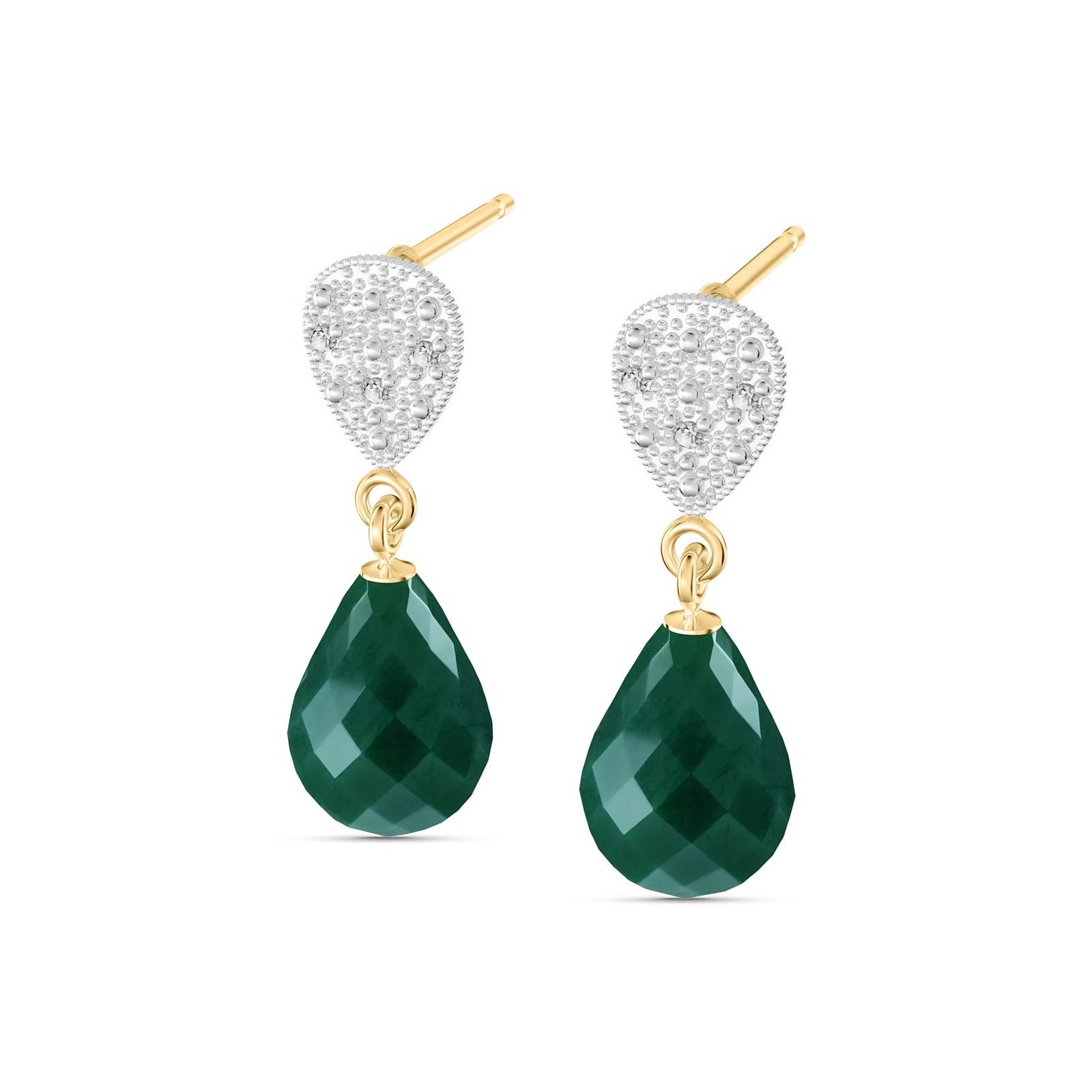 Yellow Gold Earrings Amethyst 10K — Enrichetta