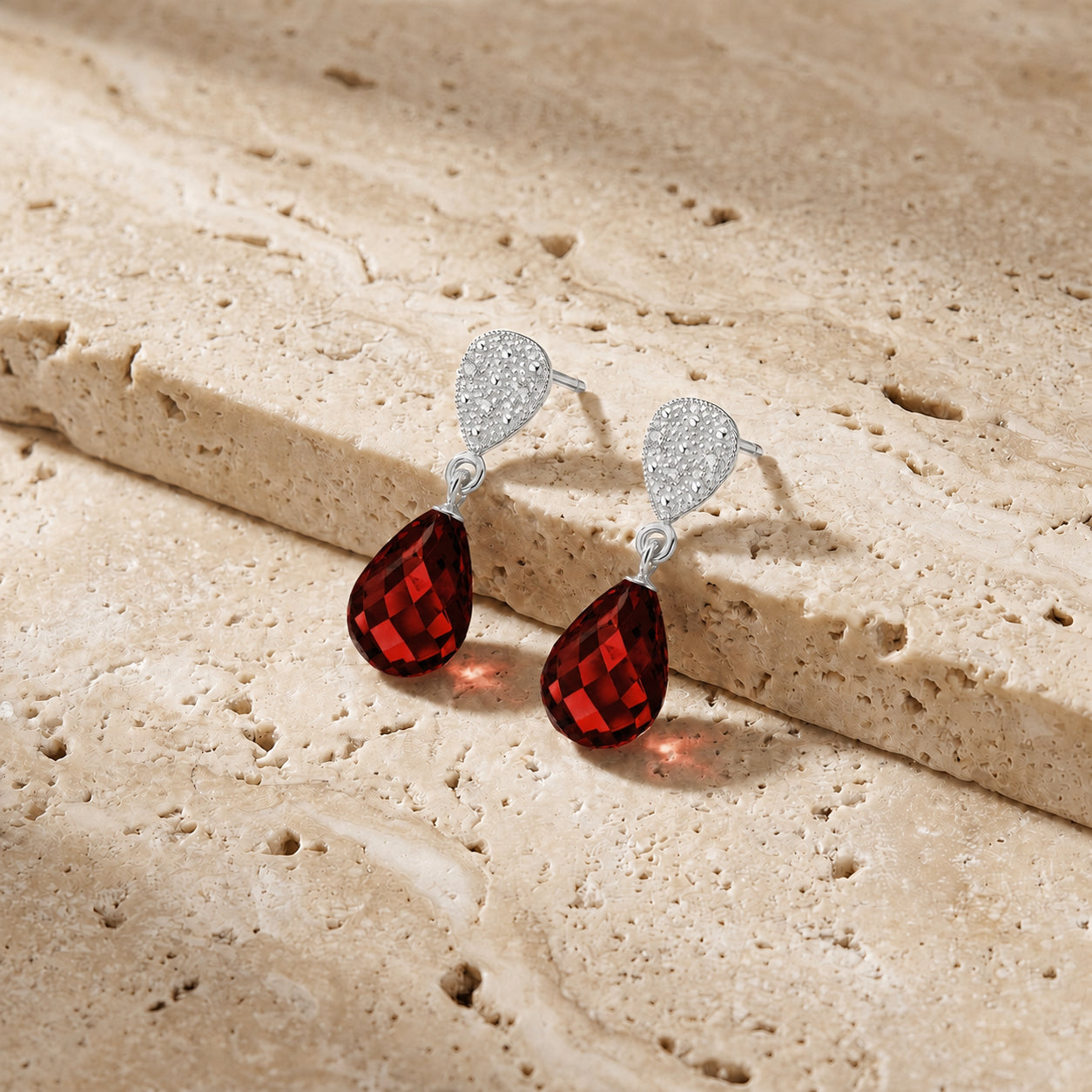 White Gold Earrings Green Amethyst 10K — Enrichetta