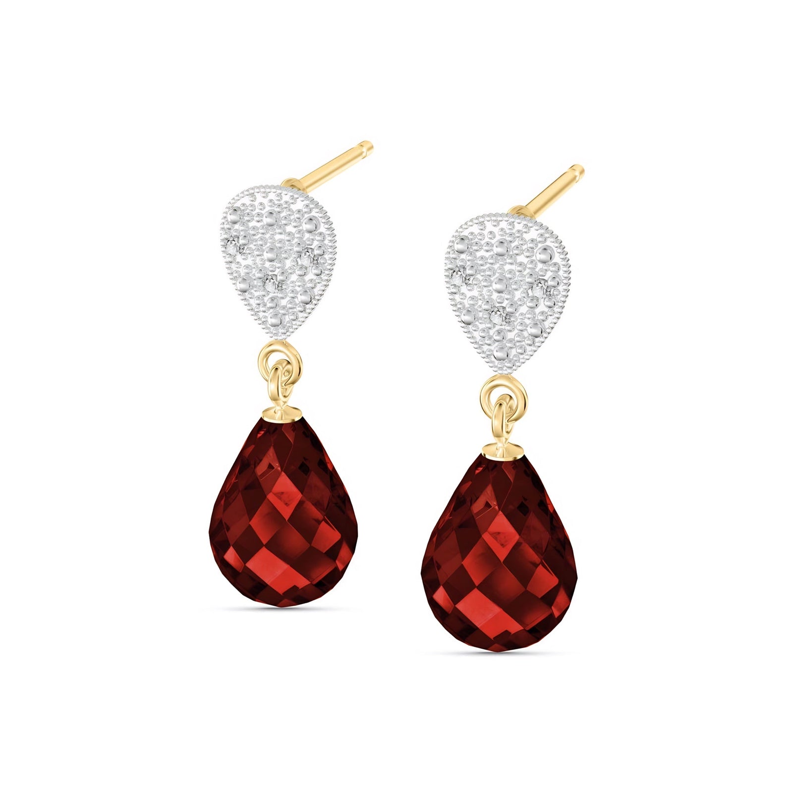 Yellow Gold Earrings Green Amethyst 10K — Enrichetta
