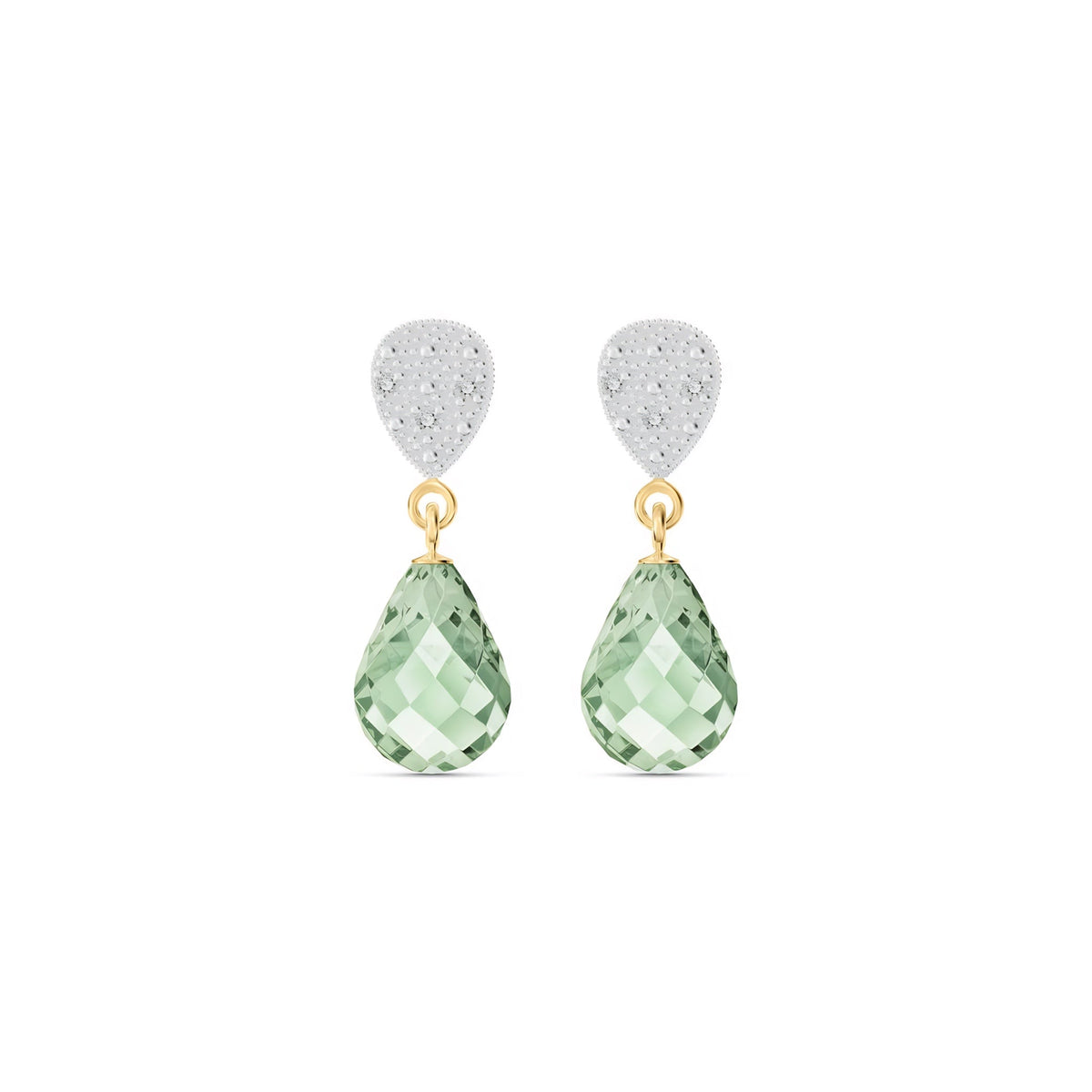 Yellow Gold Earrings Citrine 10K — Enrichetta