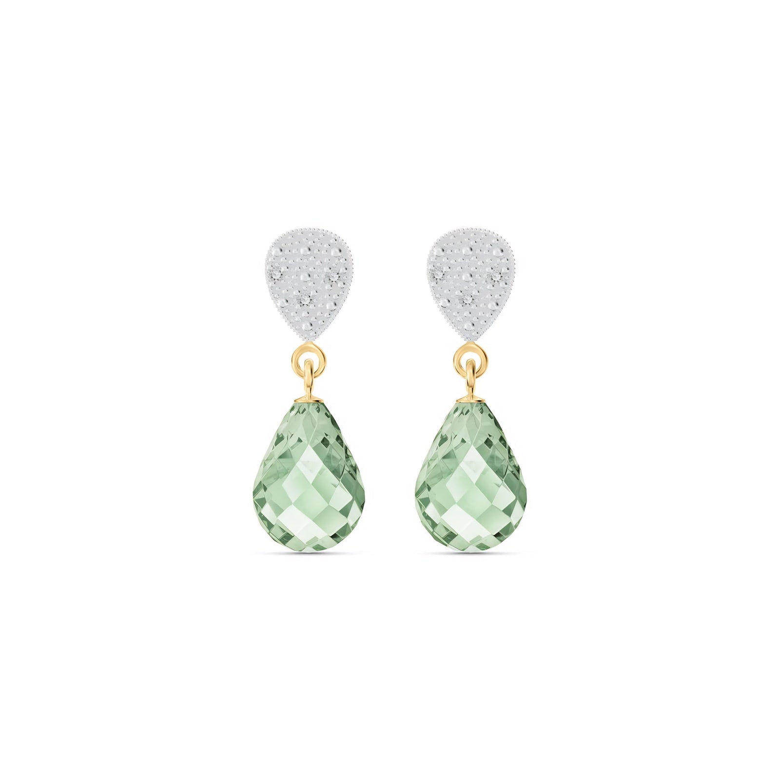 Yellow Gold Earrings Citrine 10K — Enrichetta
