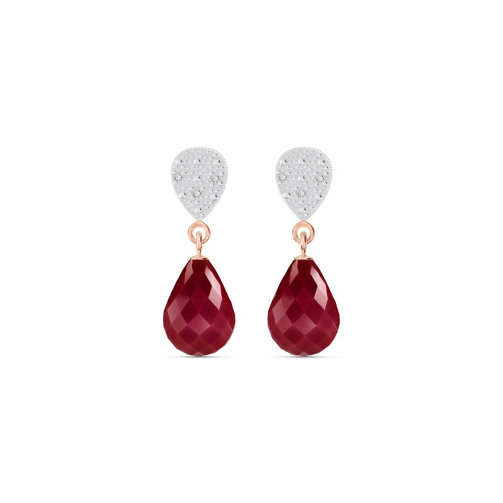 Rose Gold Earrings Emerald 10K — Enrichetta