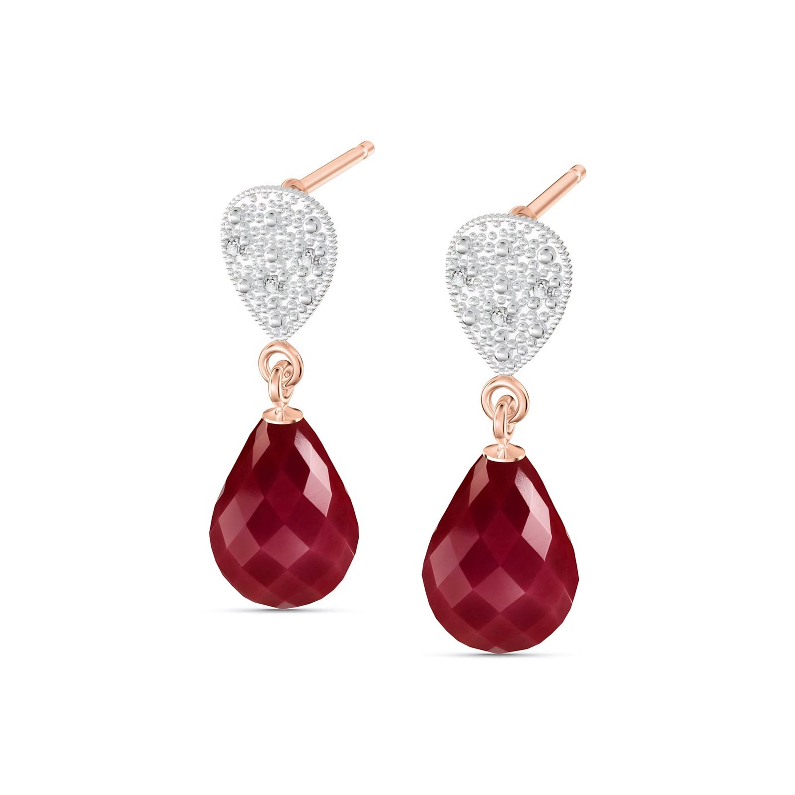 Rose Gold Earrings Emerald 10K — Enrichetta