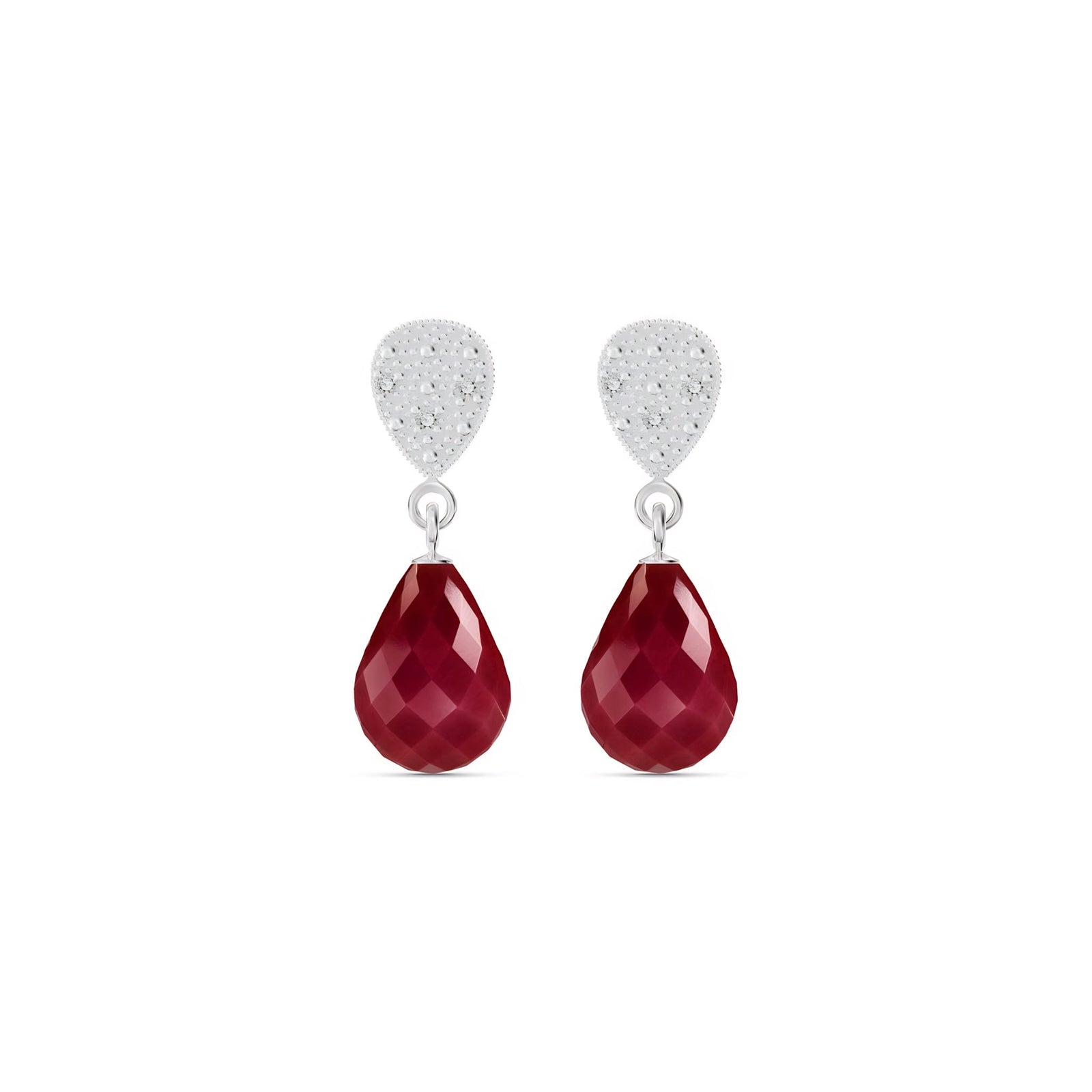 White Gold Earrings Emerald 10K — Enrichetta