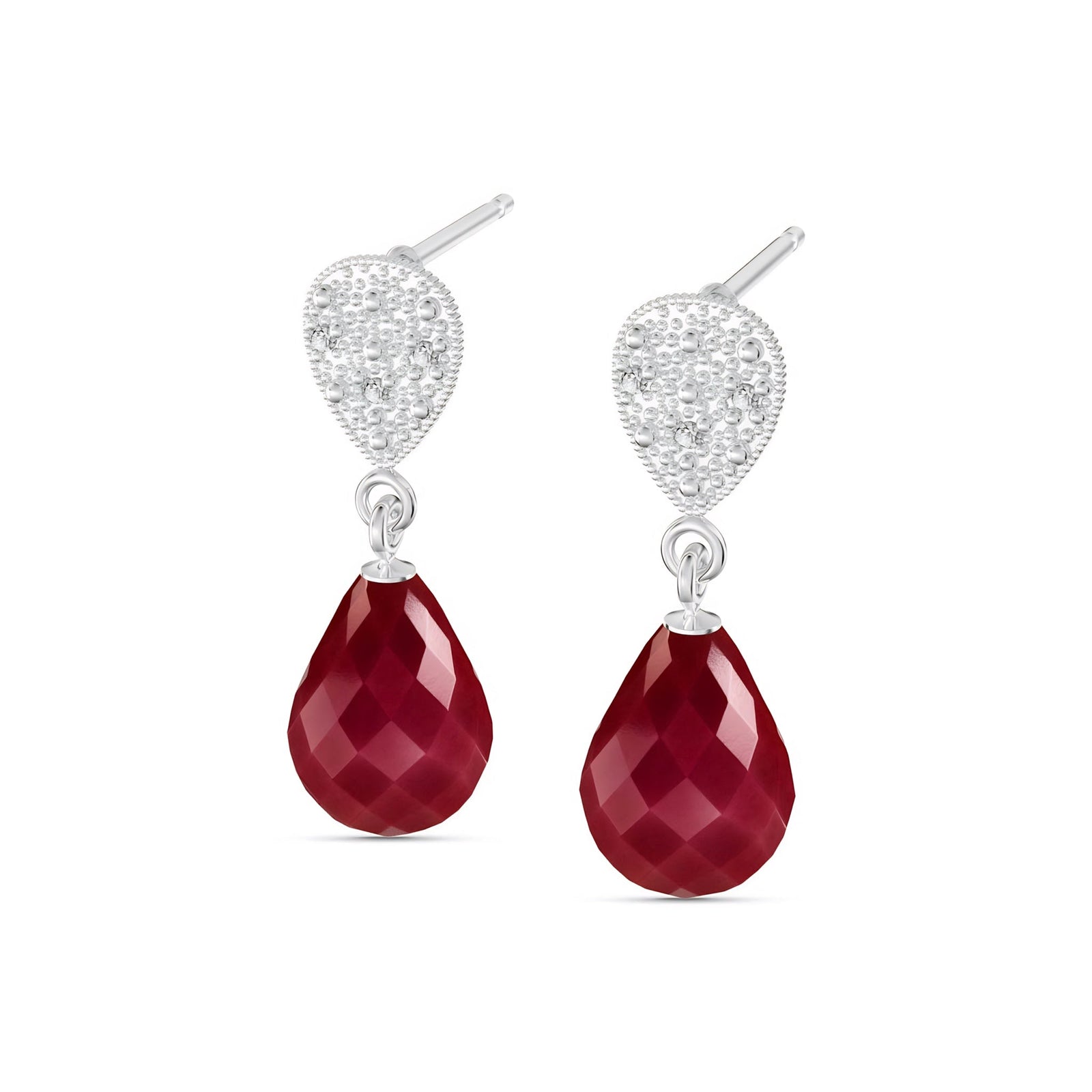 White Gold Earrings Emerald 10K — Enrichetta