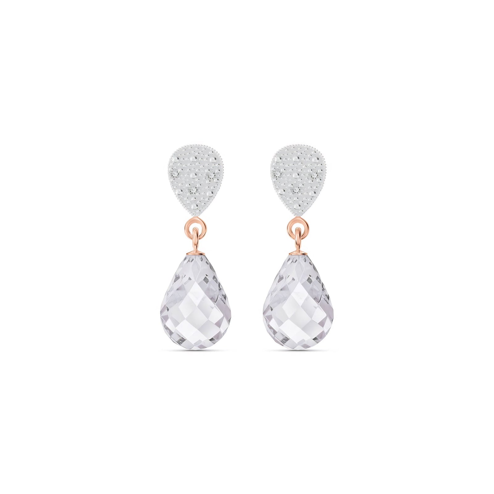 Rose Gold Earrings Ruby 10K — Enrichetta
