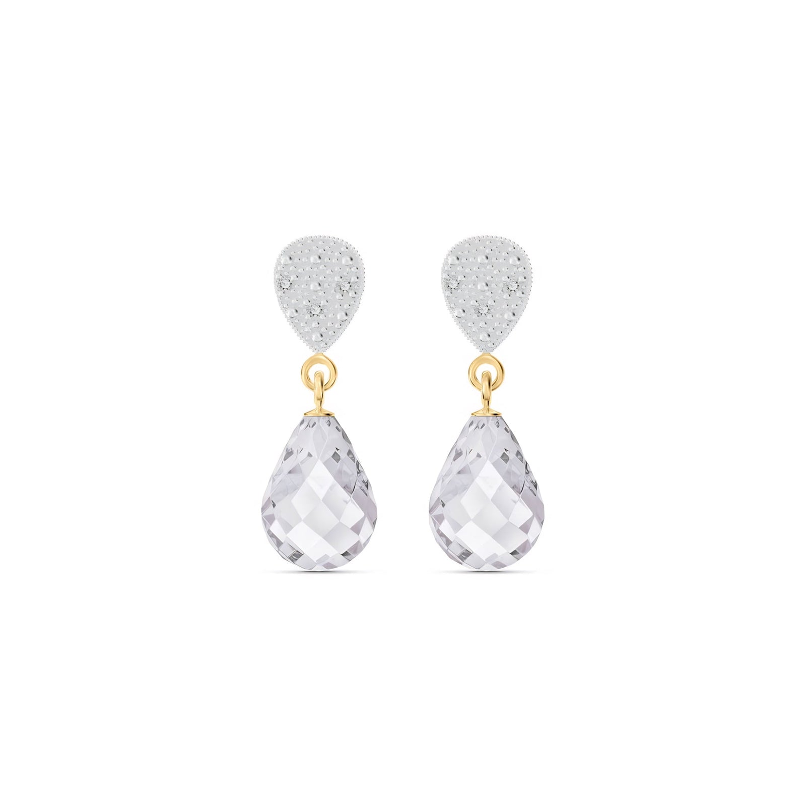 Yellow Gold Earrings Ruby 10K — Enrichetta