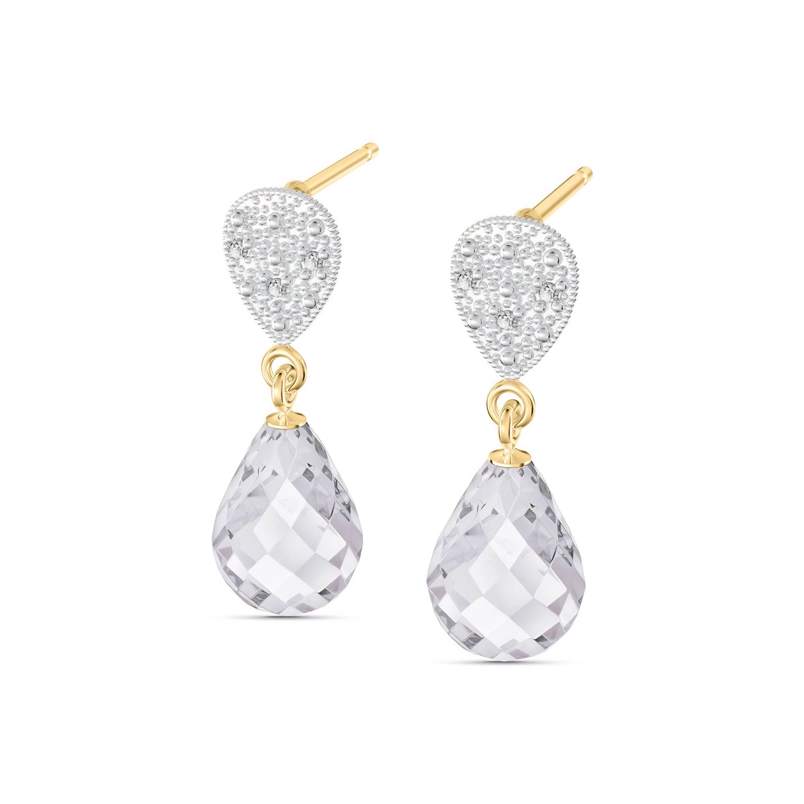 Yellow Gold Earrings Ruby 10K — Enrichetta