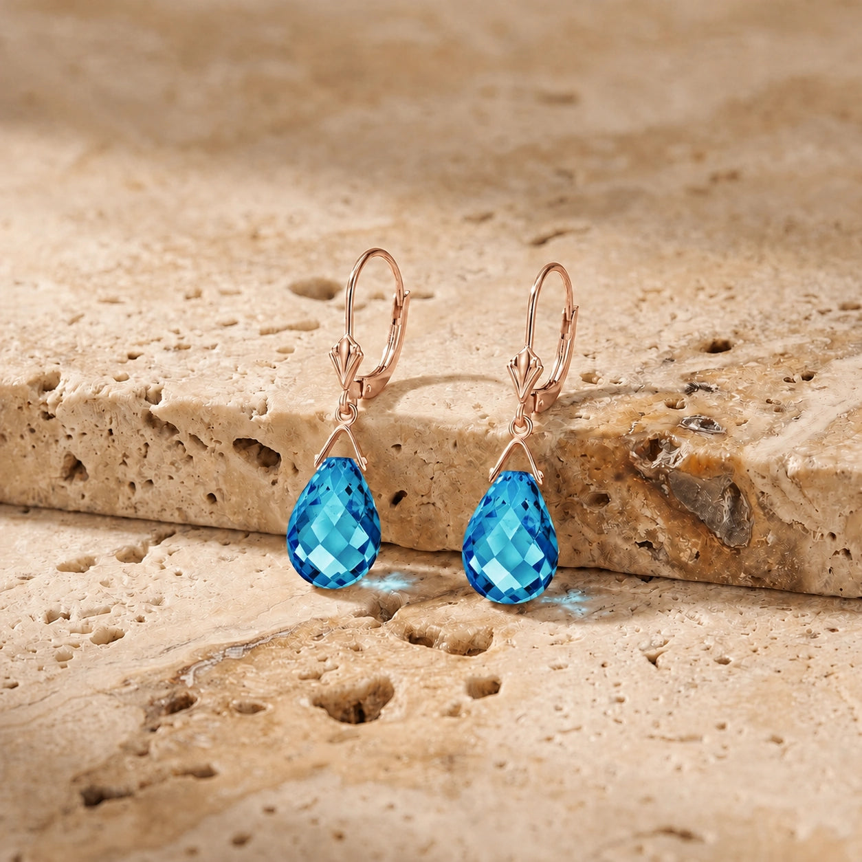 Rose Gold Blue Topaz — Mariaebe