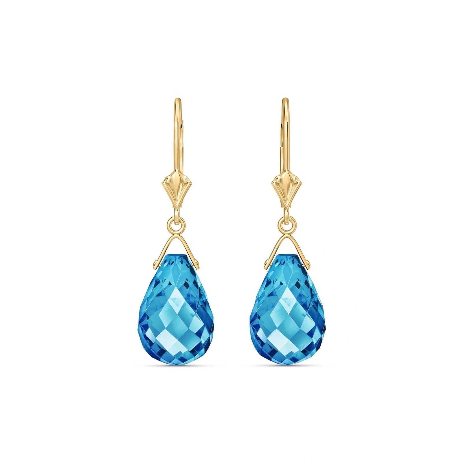 Yellow Gold Blue Topaz — Mariaebe