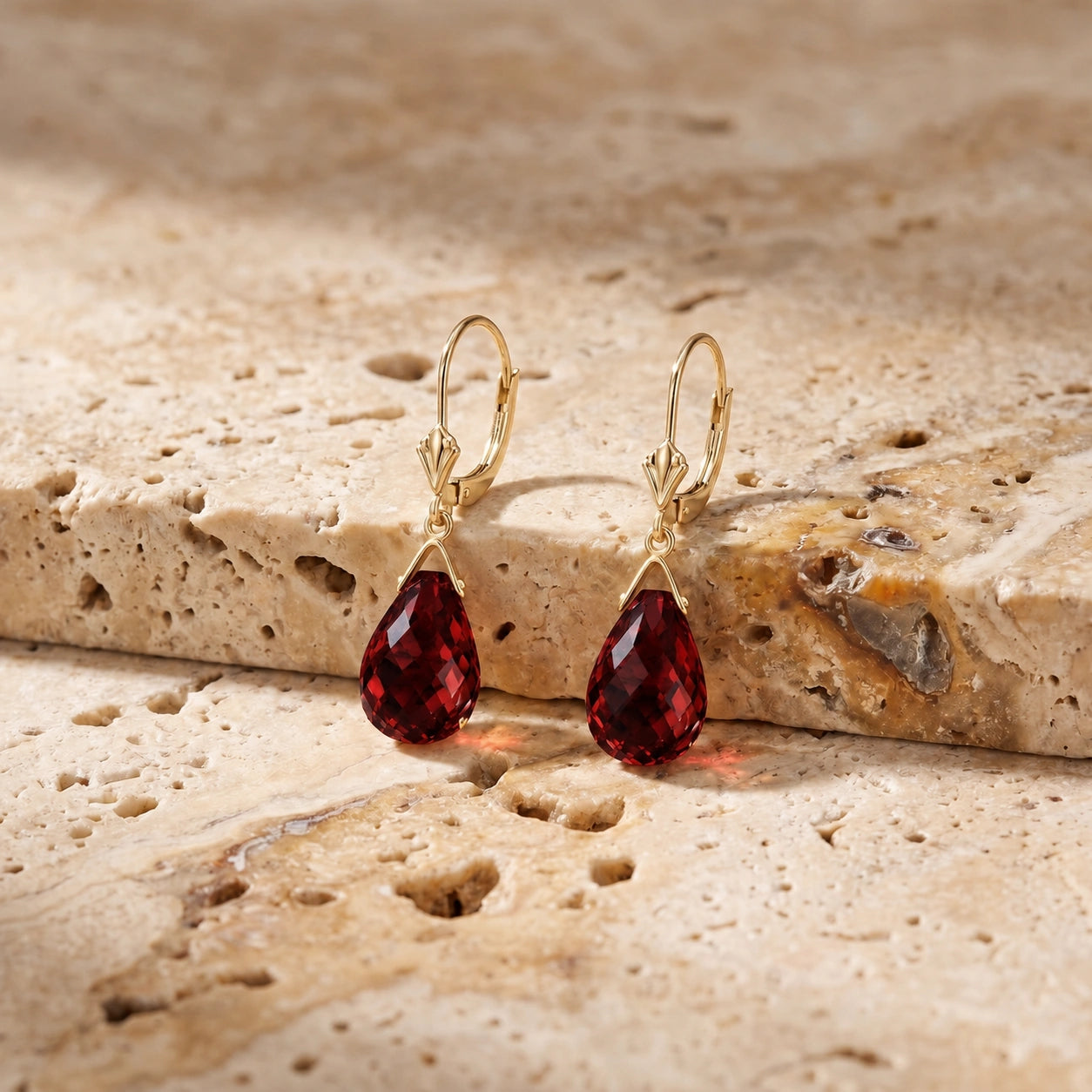 Yellow Gold Garnet — Mariaebe