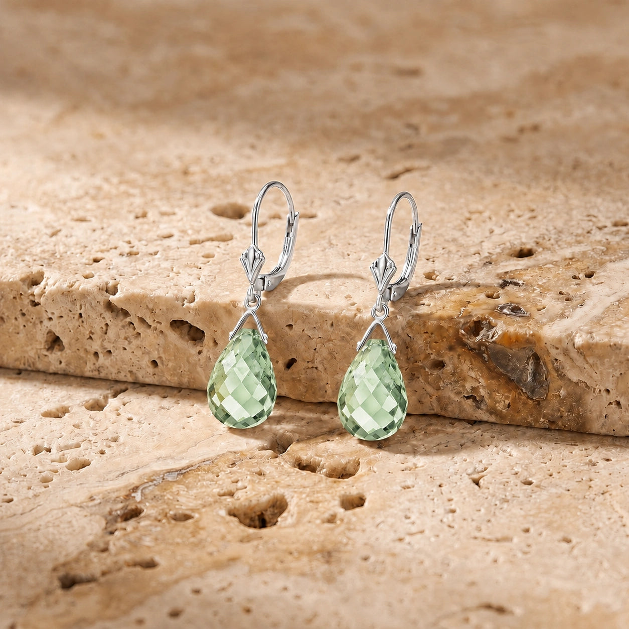 White Gold Green Amethyst — Mariaebe