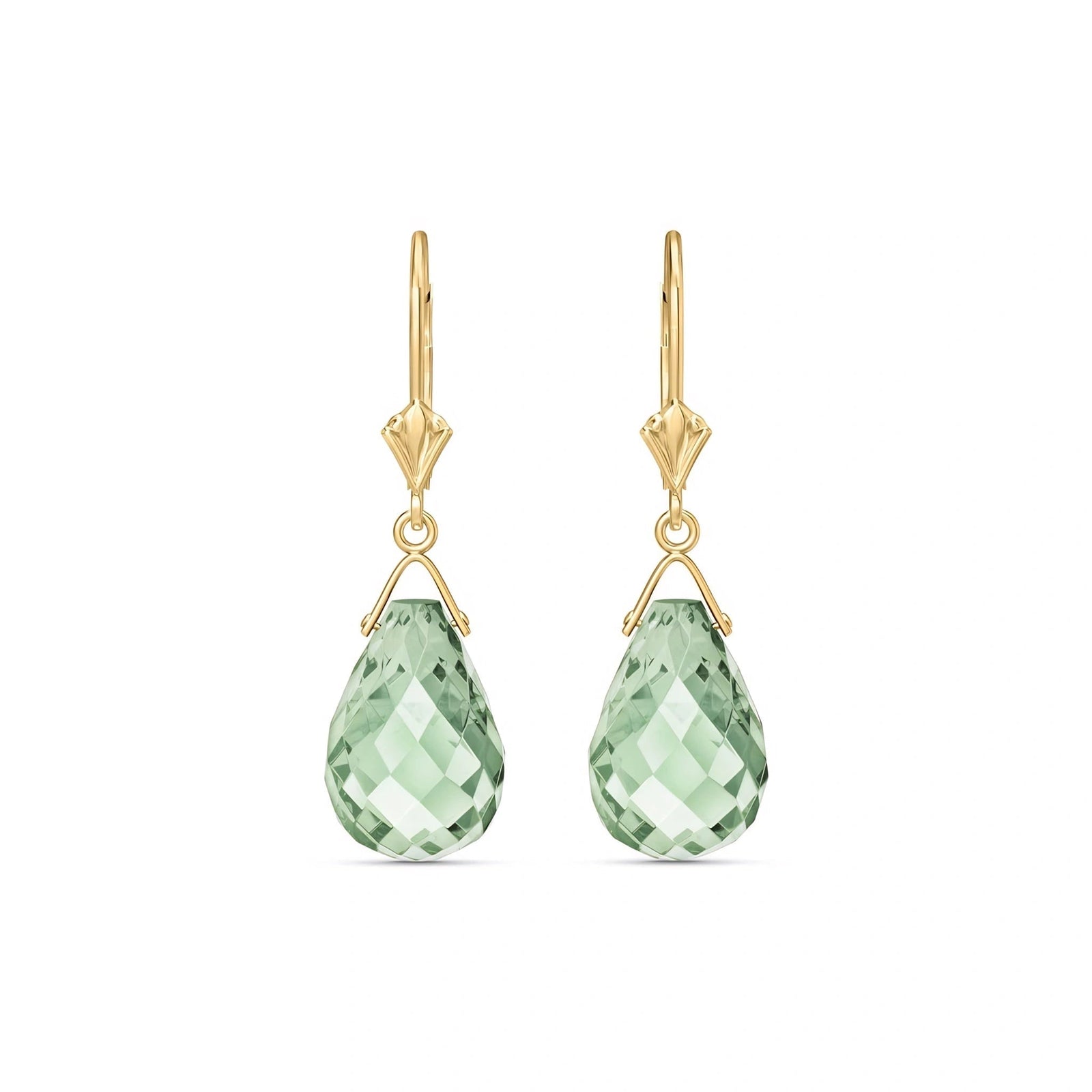 Yellow Gold Green Amethyst — Mariaebe