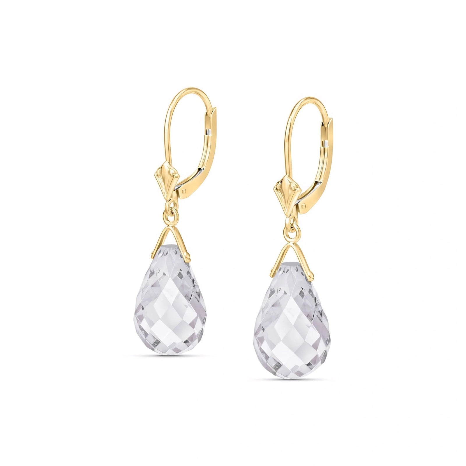 Yellow Gold White Topaz — Mariaebe