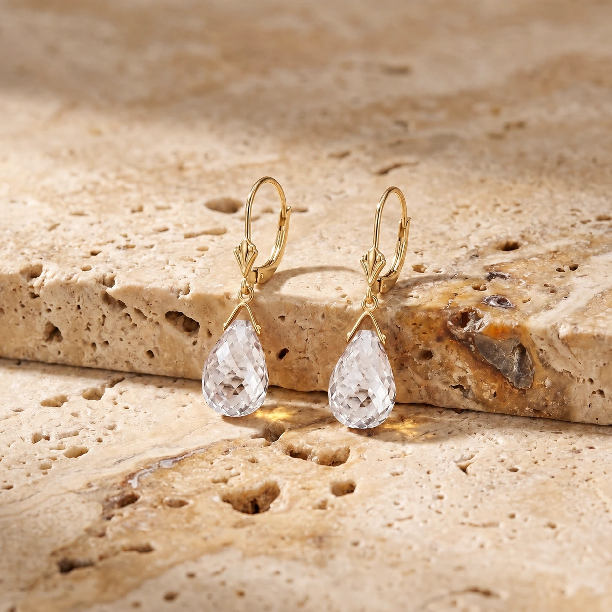 Yellow Gold White Topaz — Mariaebe