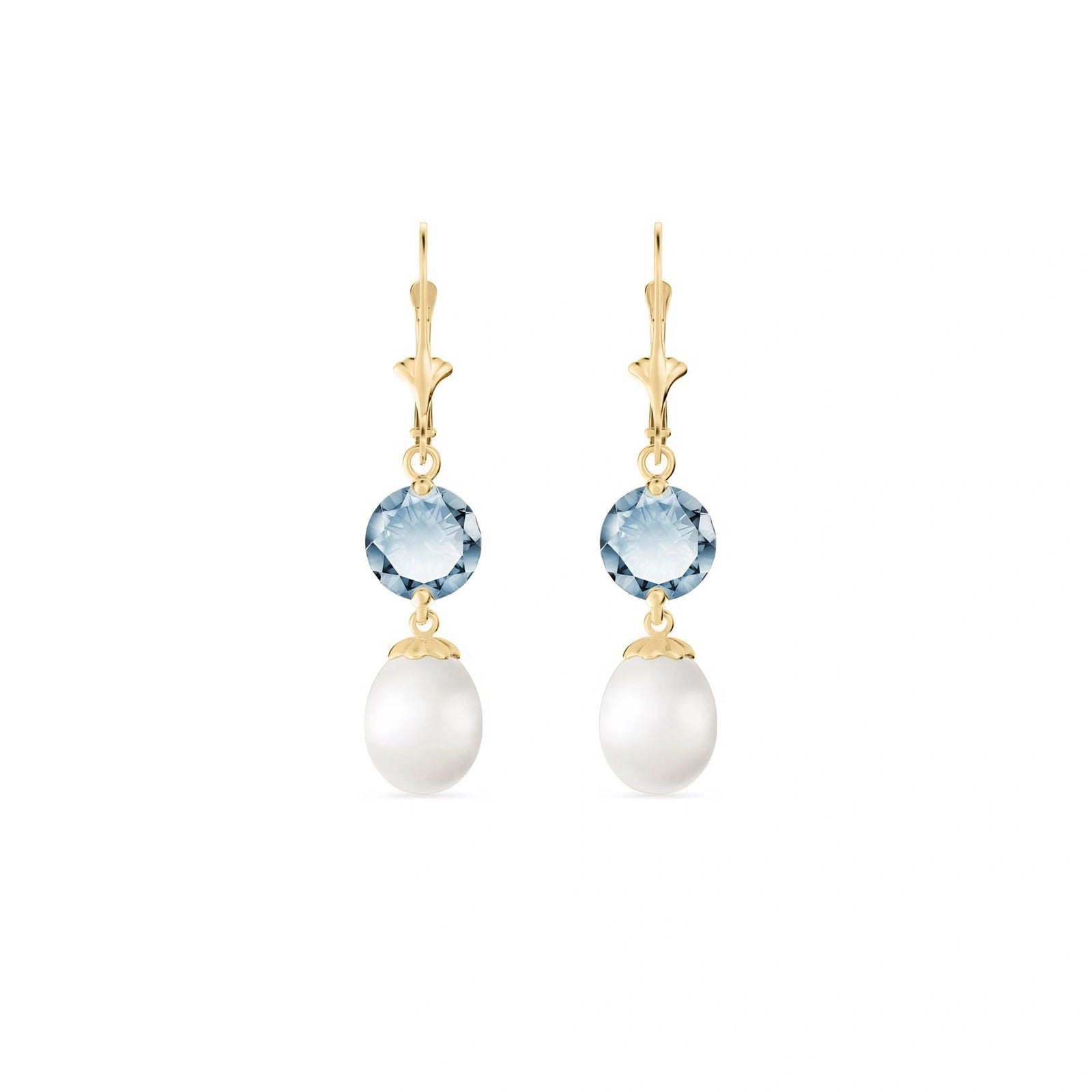 Rose Gold Eternal Earrings Pearl 10K — Florinda