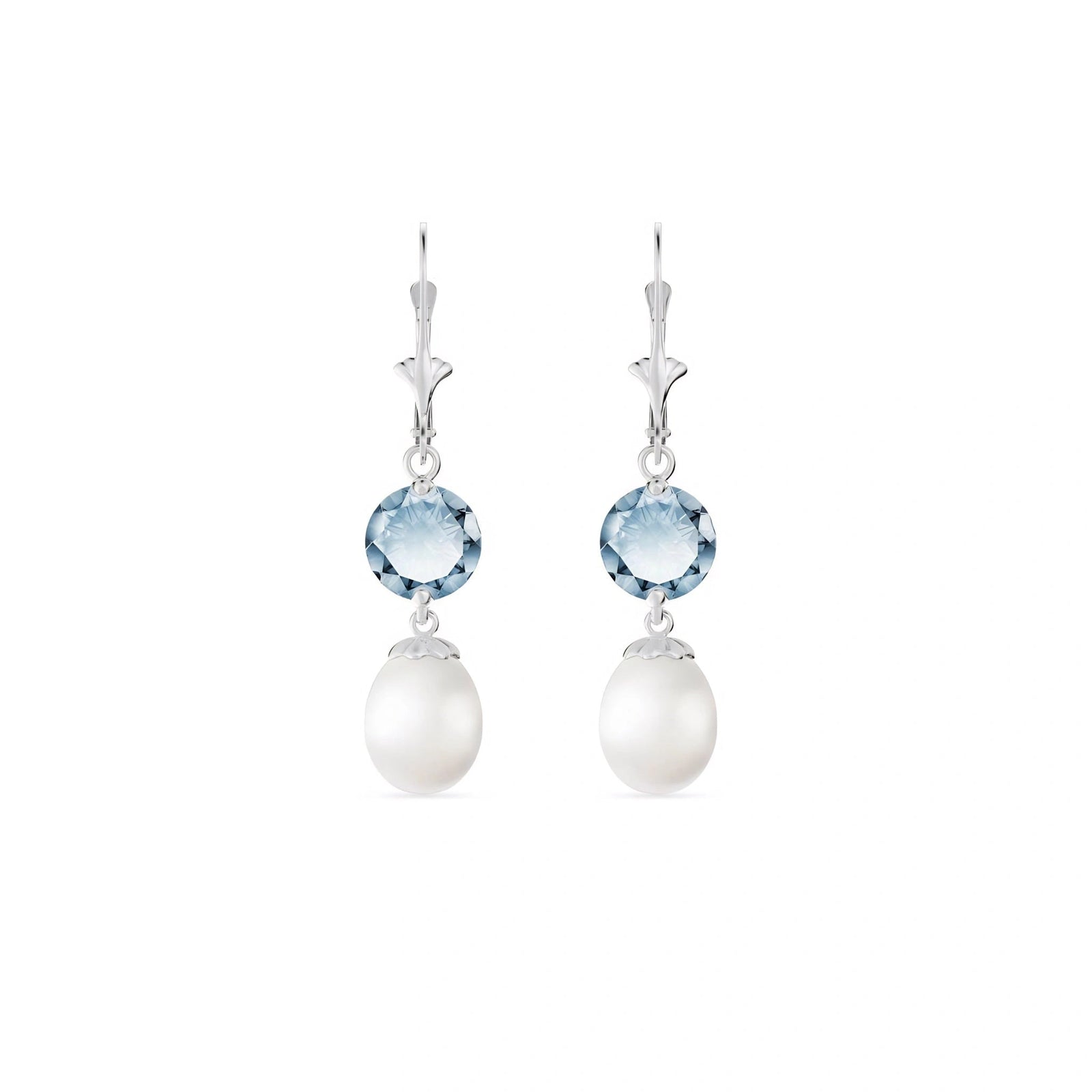 White Gold Eternal Earrings Pearl 10K — Florinda