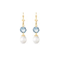Yellow Gold Eternal Earrings Pearl 10K — Florinda