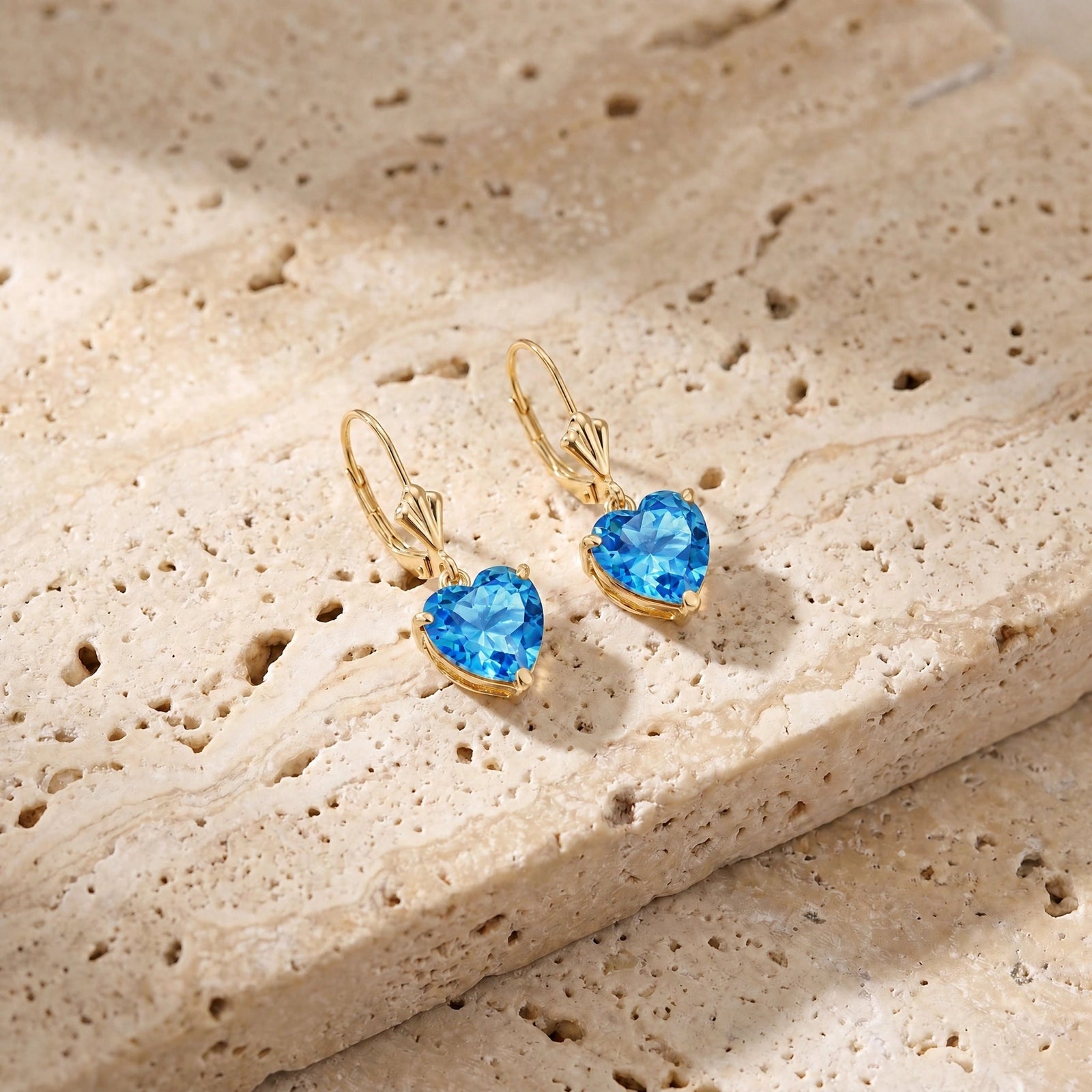Yellow Gold Blue Topaz — Mariaedvige