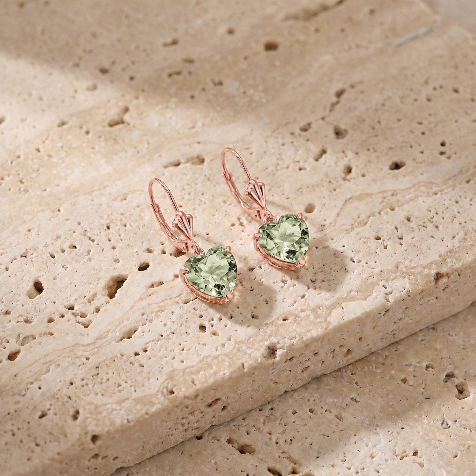 Rose Gold Green Amethyst & Amethyst — Mariaedvige