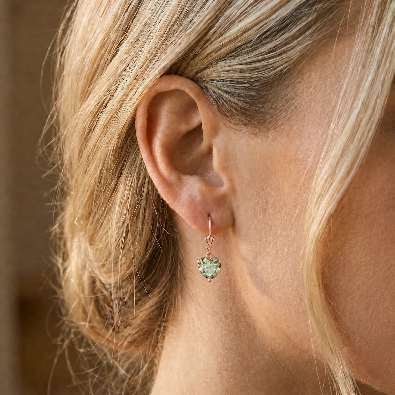 Rose Gold Green Amethyst & Amethyst — Mariaedvige