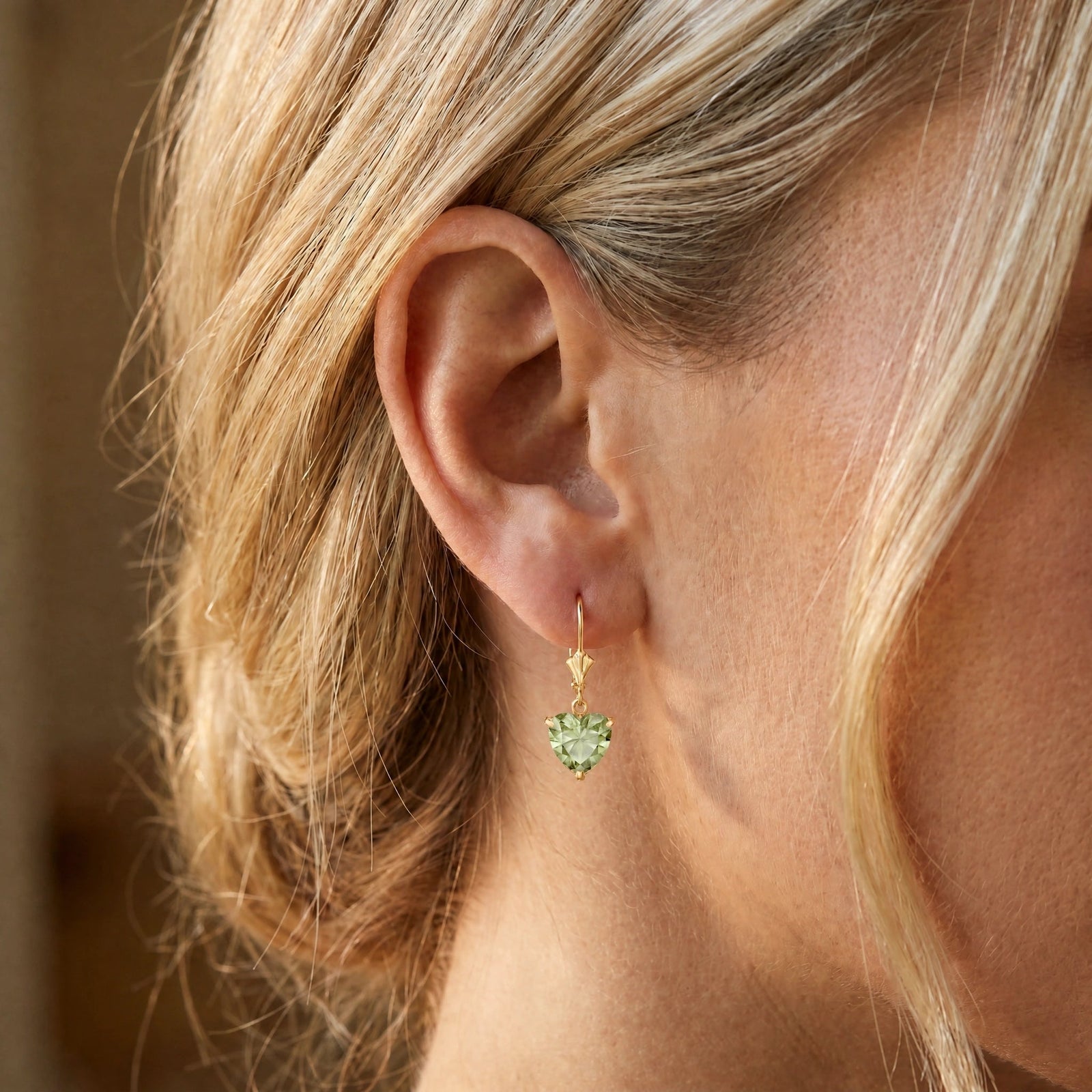 Yellow Gold Green Amethyst & Amethyst — Mariaedvige