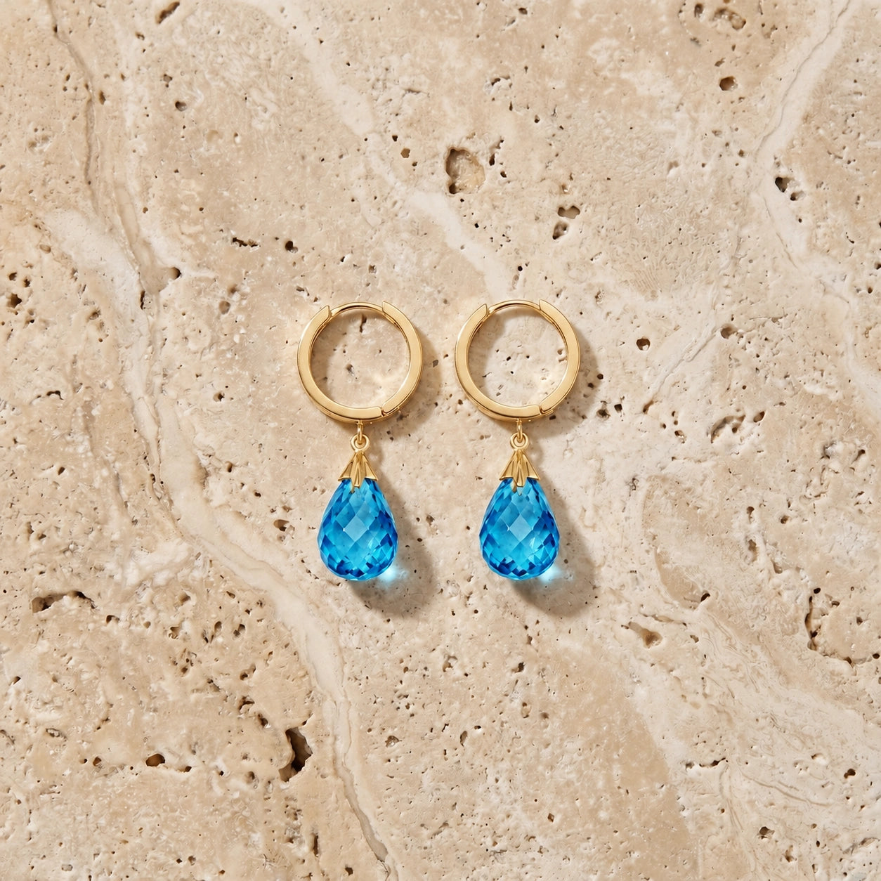 Yellow Gold Blue Topaz — Mariaegle