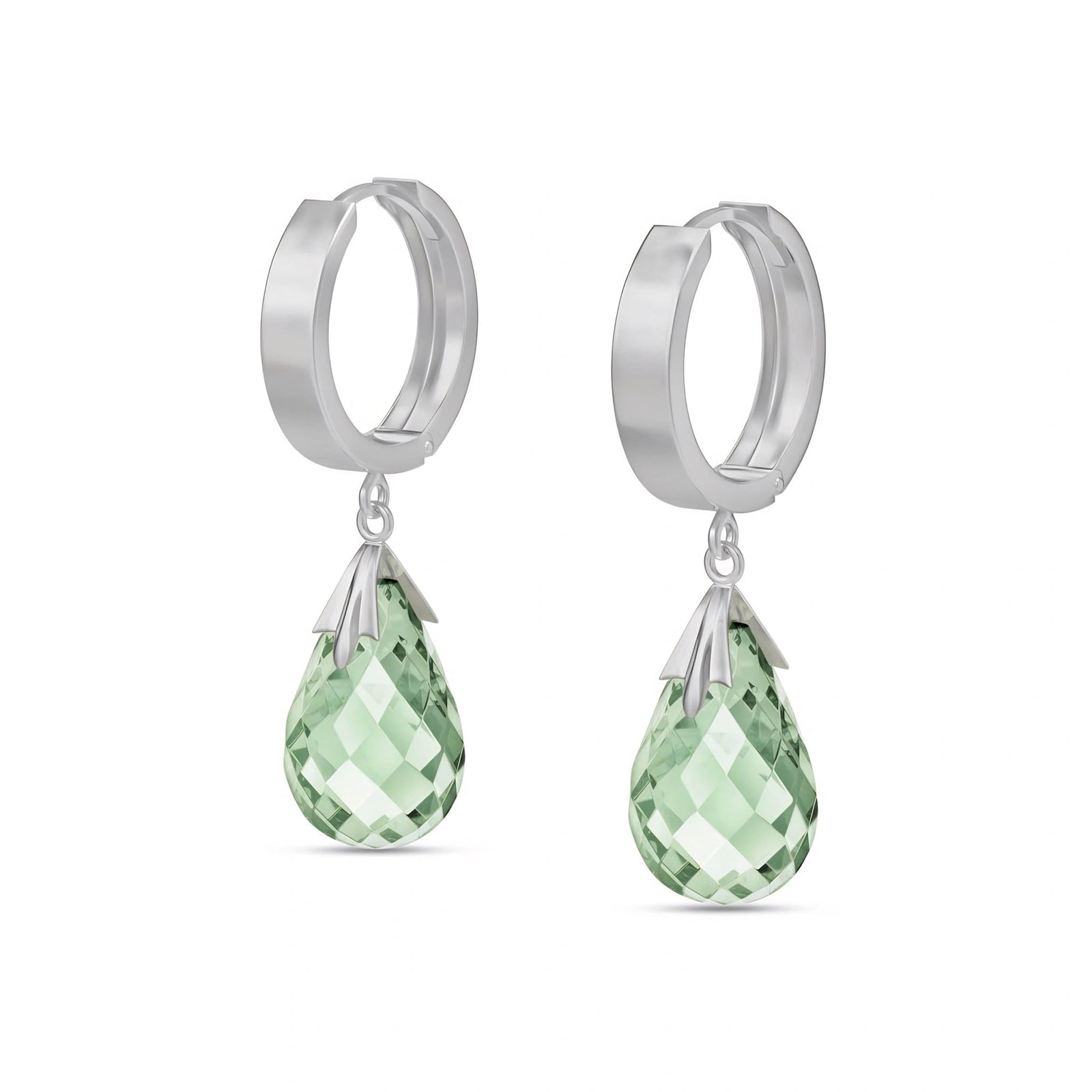 White Gold Green Amethyst — Mariaegle