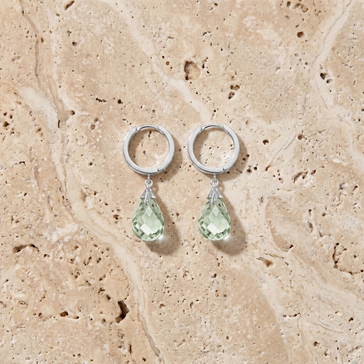 White Gold Green Amethyst — Mariaegle