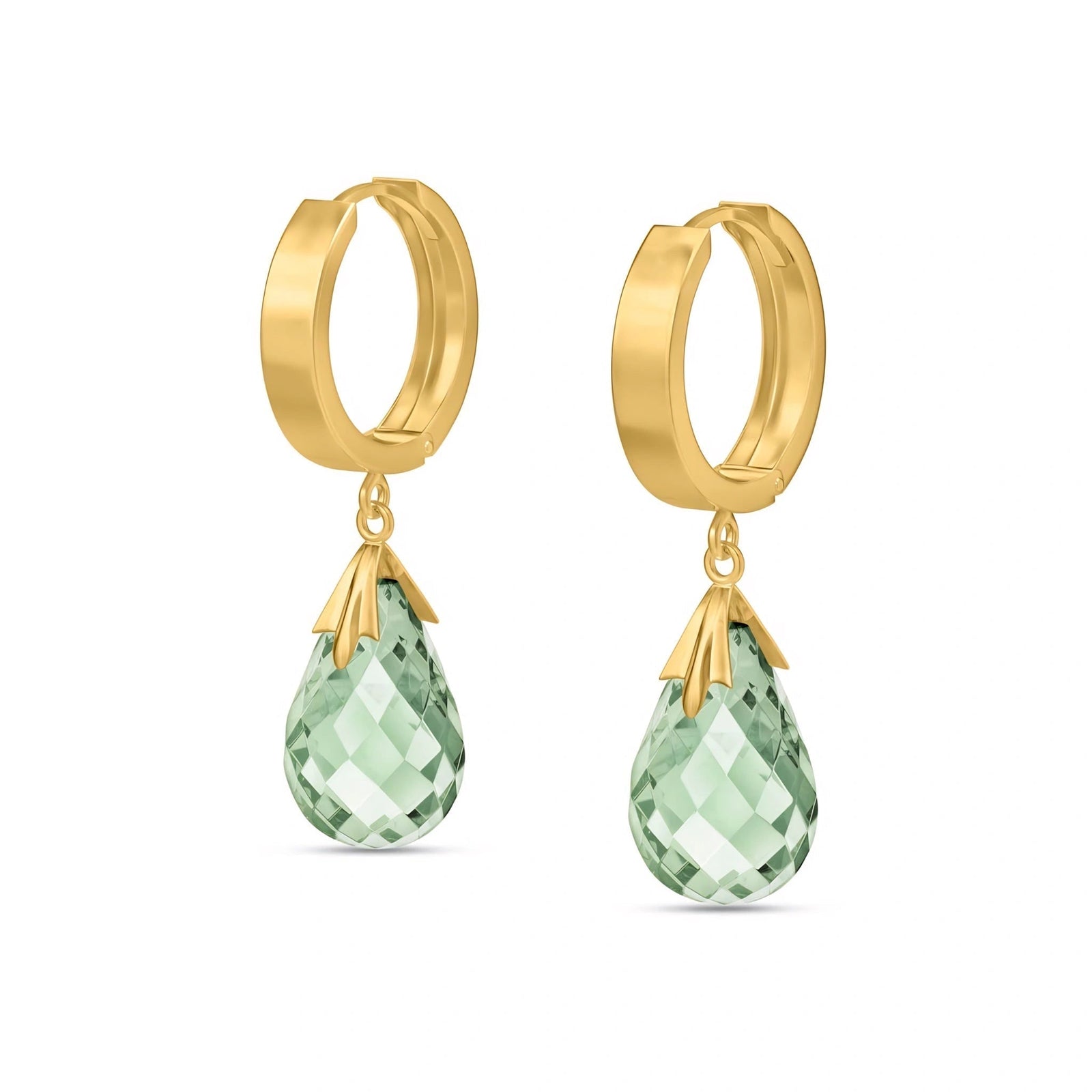 Yellow Gold Green Amethyst — Mariaegle