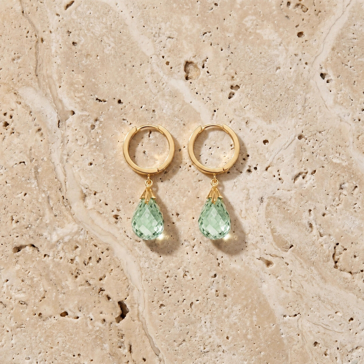 Yellow Gold Green Amethyst — Mariaegle