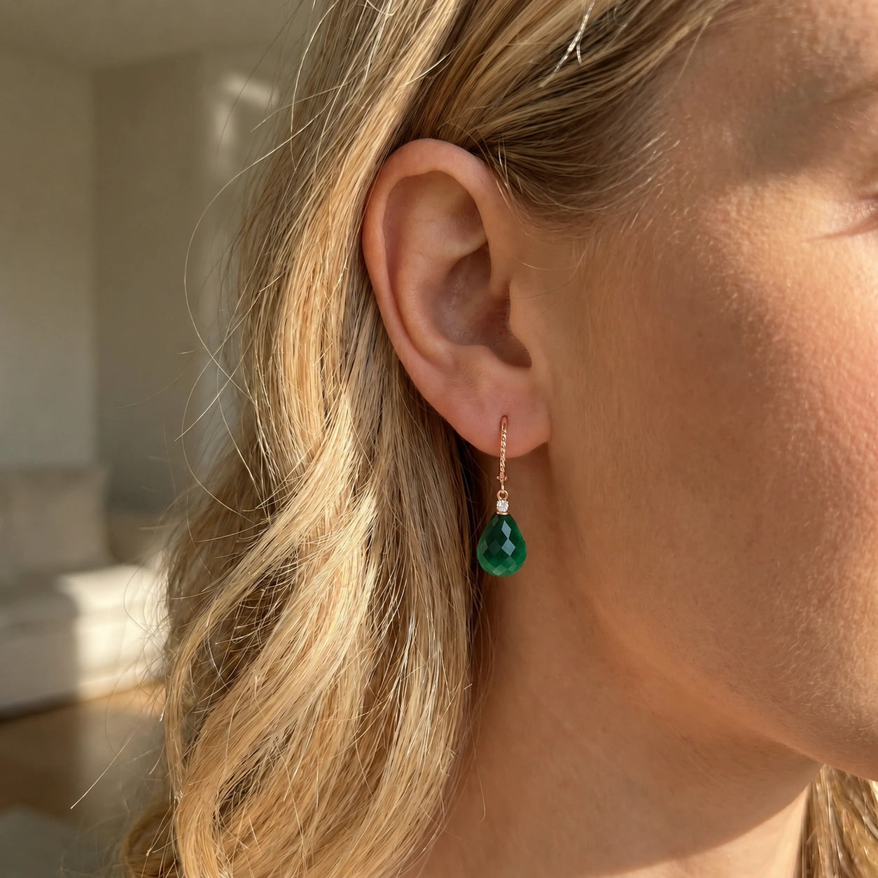 Rose Gold Emerald & Diamond — Mariaelena