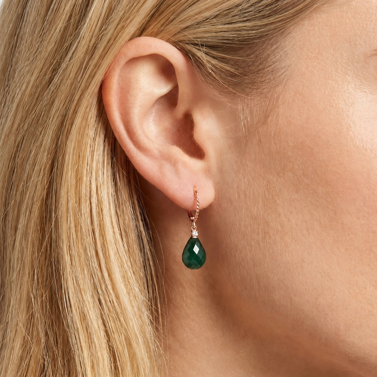 Rose Gold Emerald & Diamond — Mariaelena