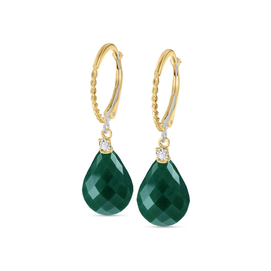 Yellow Gold Emerald & Diamond — Mariaelena