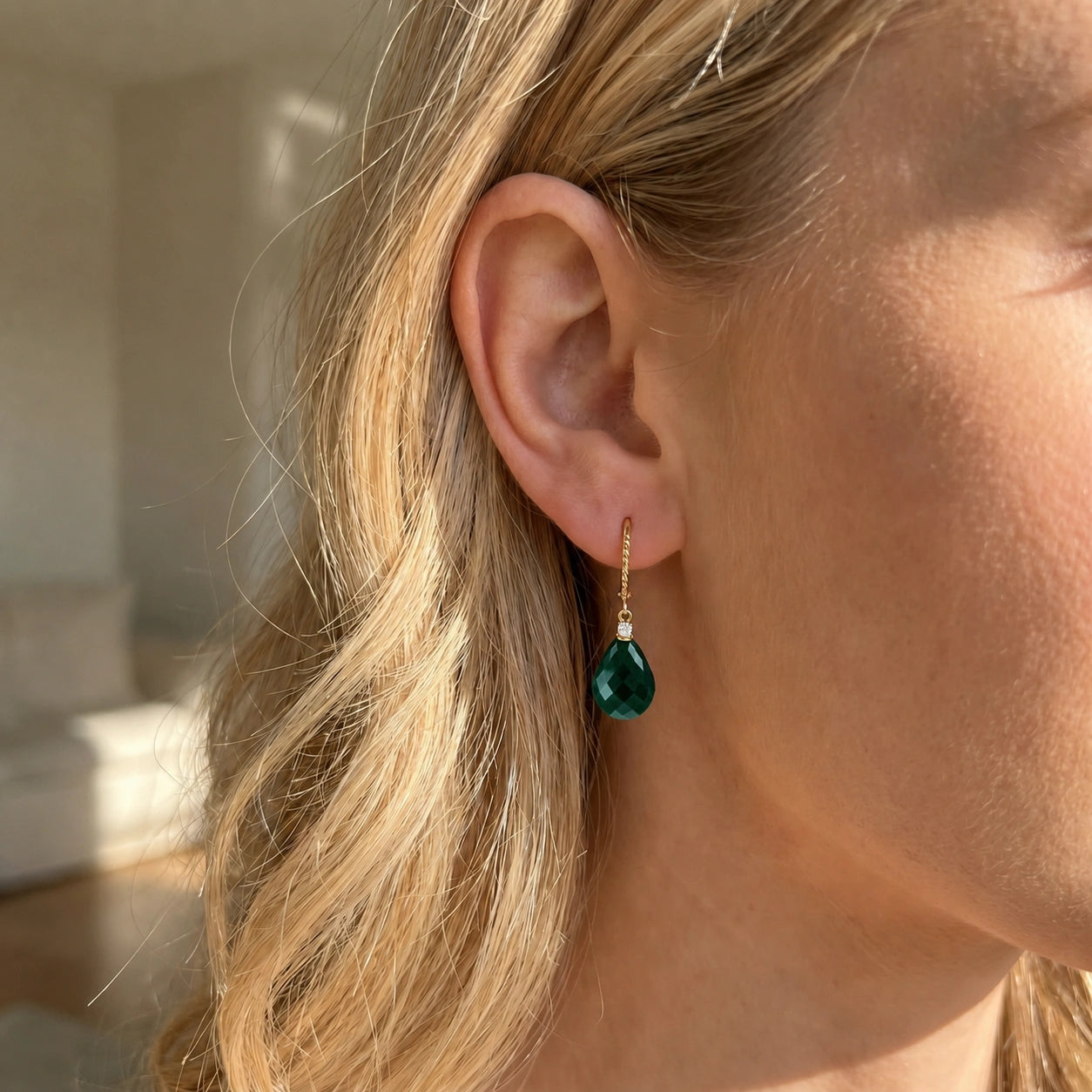 Yellow Gold Emerald & Diamond — Mariaelena