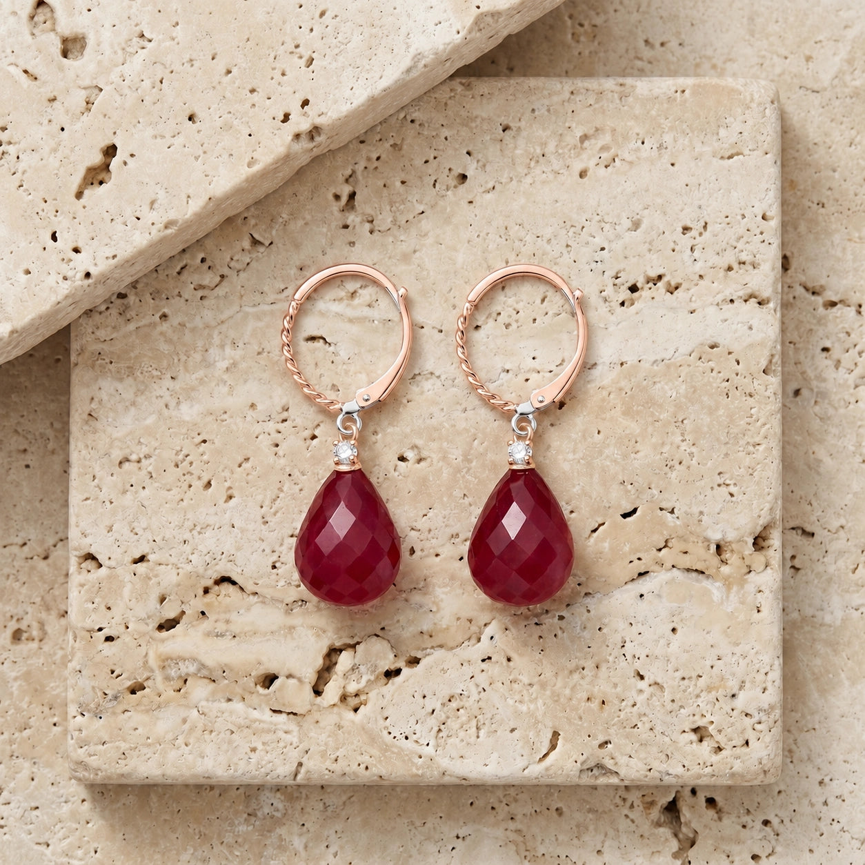 Rose Gold Ruby & Diamond — Mariaelena