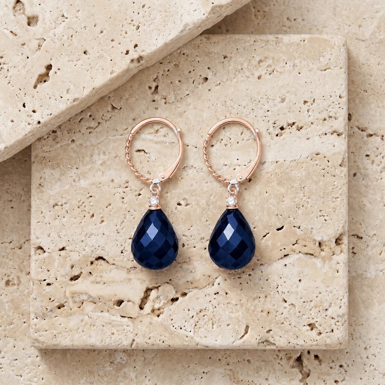 Rose Gold Sapphire & Diamond — Mariaelena