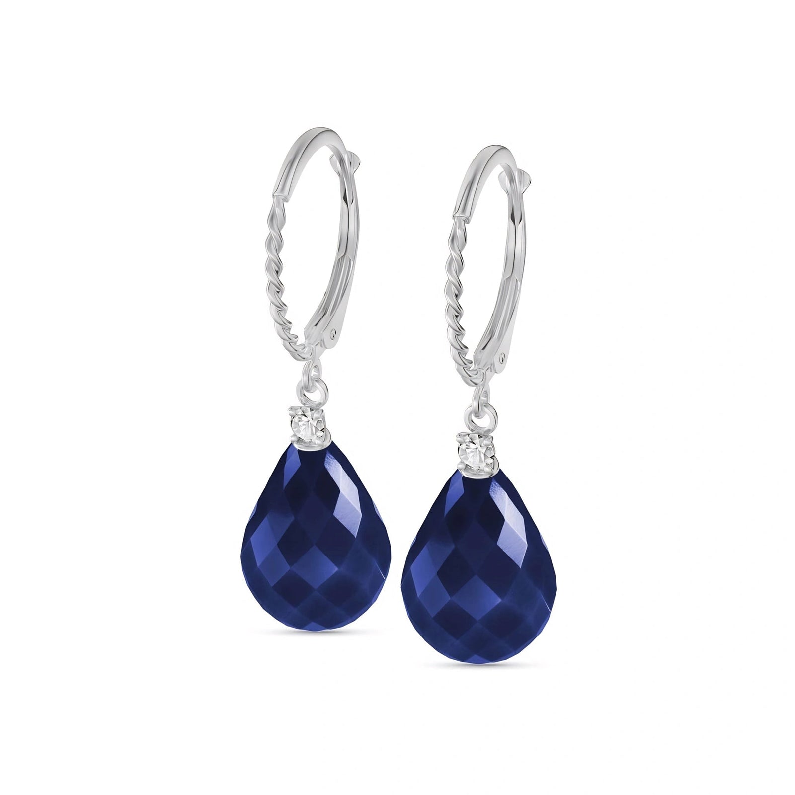 White Gold Sapphire & Diamond — Mariaelena