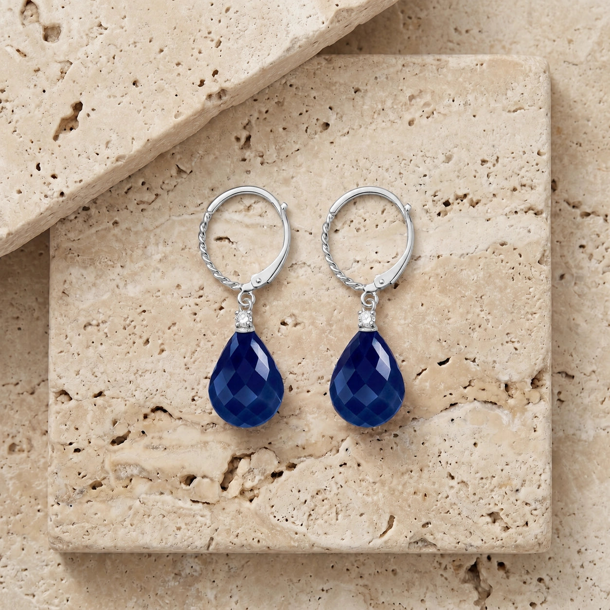 White Gold Sapphire & Diamond — Mariaelena