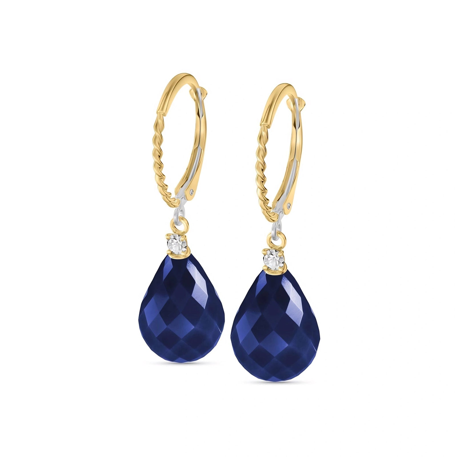 Yellow Gold Sapphire & Diamond — Mariaelena