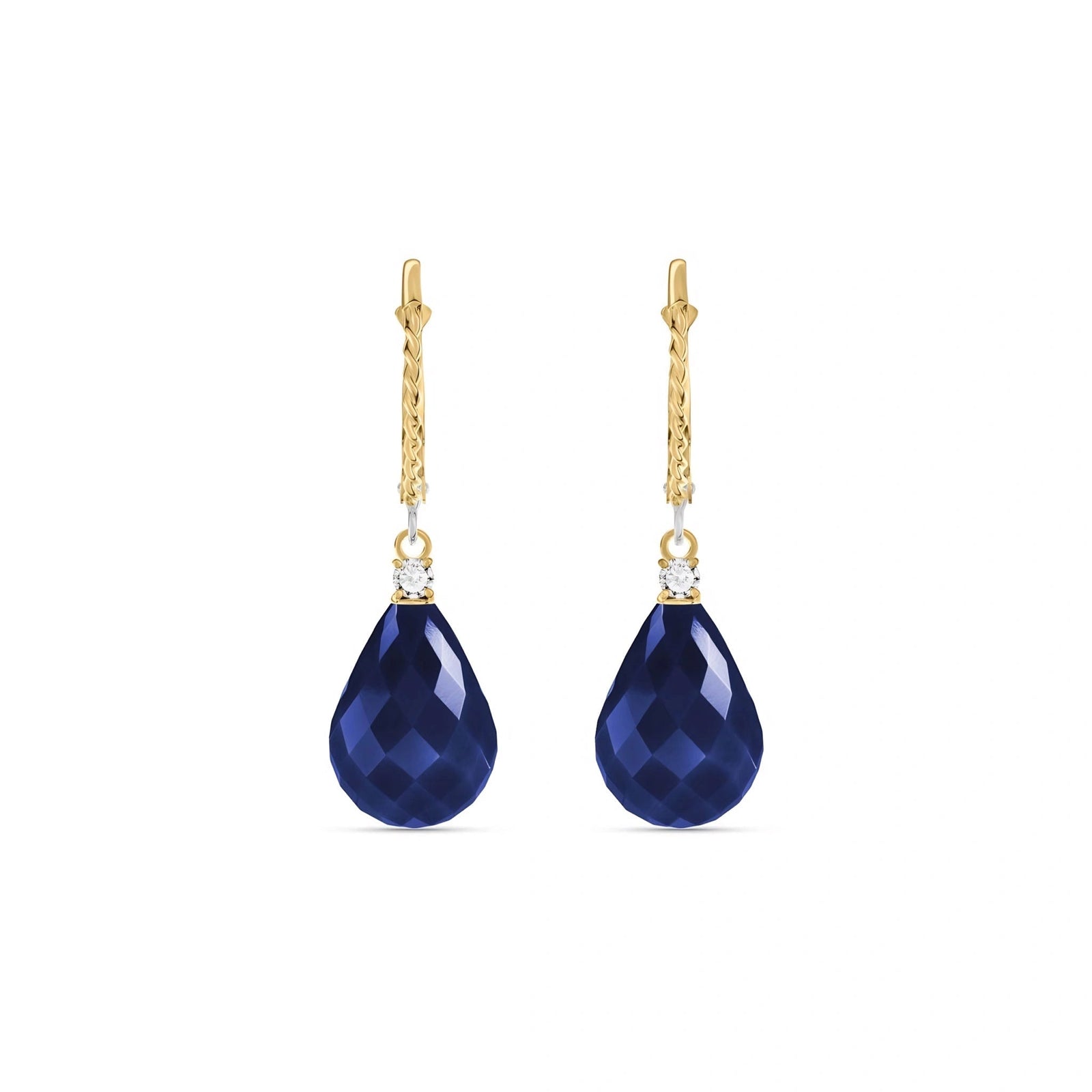 Yellow Gold Sapphire & Diamond — Mariaelena